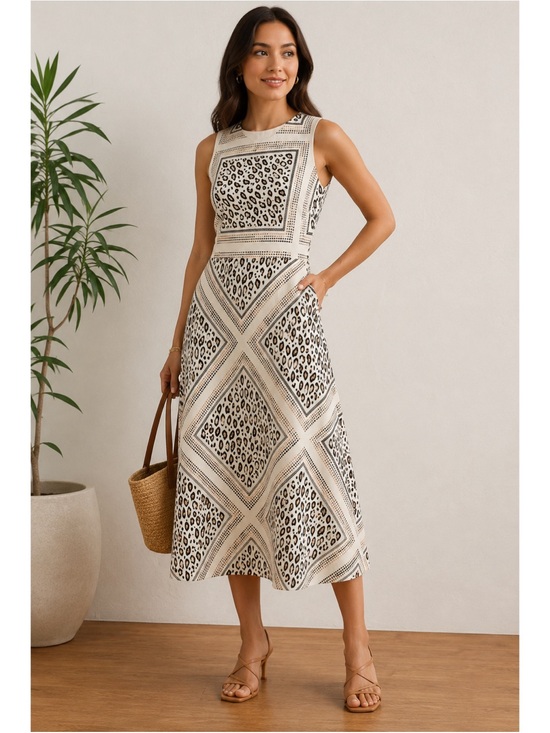 Anthropologie Dresses & Skirts - Anthropologie Mignon Doo Manon Leopard A-Line Midi Dress Small NWT Animal Print
